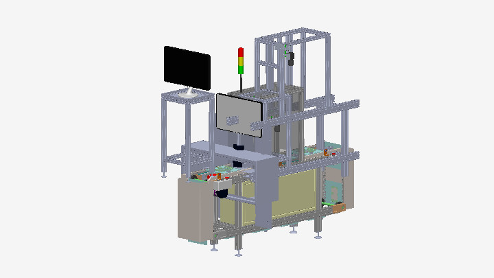 SW_托盘输送基恩士工业相机检测机001