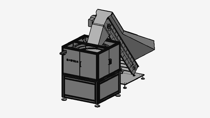 SW_振动盘与输送链板组合的给料机振动盘带密封罩001