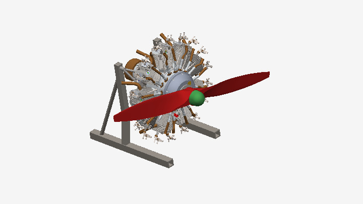 SW_汽缸星形发动机001