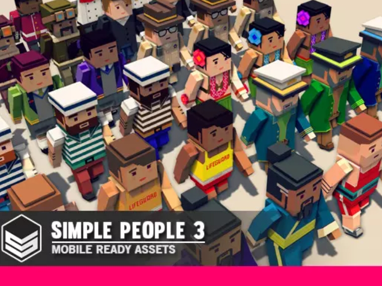 Simple People 3 Cartoon Assets人物3卡通资产