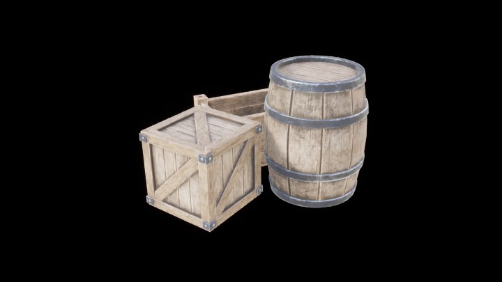 UE项目资源_模型资源_木桶189