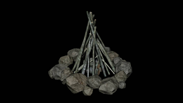 UE项目资源_模型资源_柴火堆001