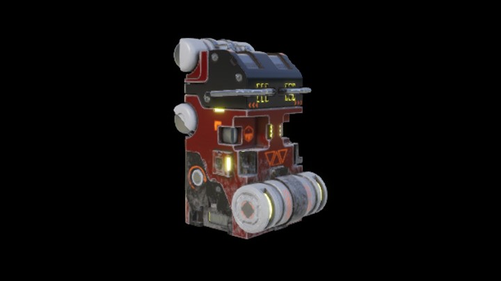 UE项目资源_模型资源_科幻风补给箱024