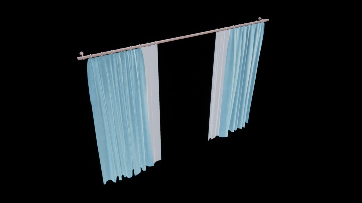 UE项目资源_模型资源_窗帘120