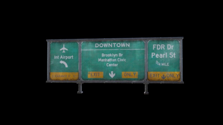 UE项目资源_模型资源_路牌042