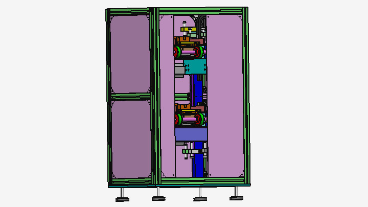 X_T_双层非标流水线循环载具输送带升降机001