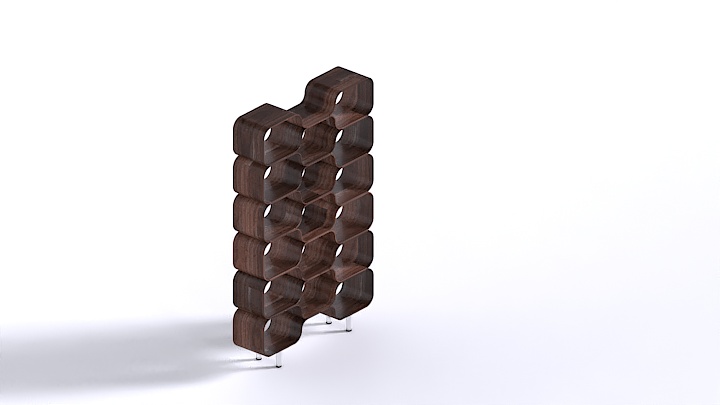 渲染模型_书柜035