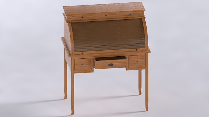 渲染模型_书桌018