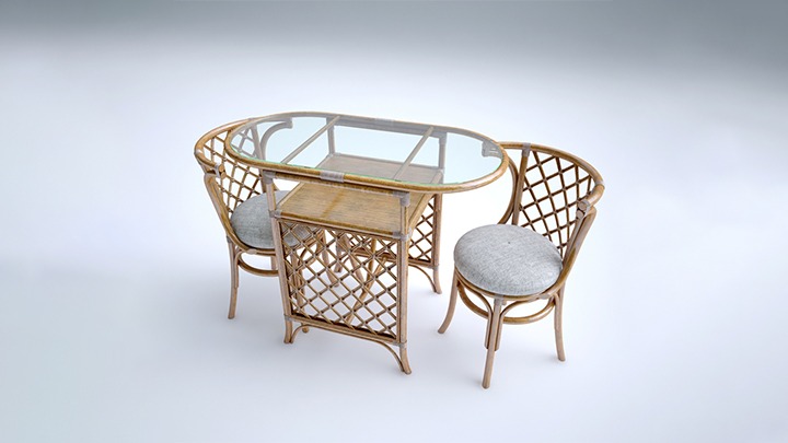 渲染模型_休闲桌椅001