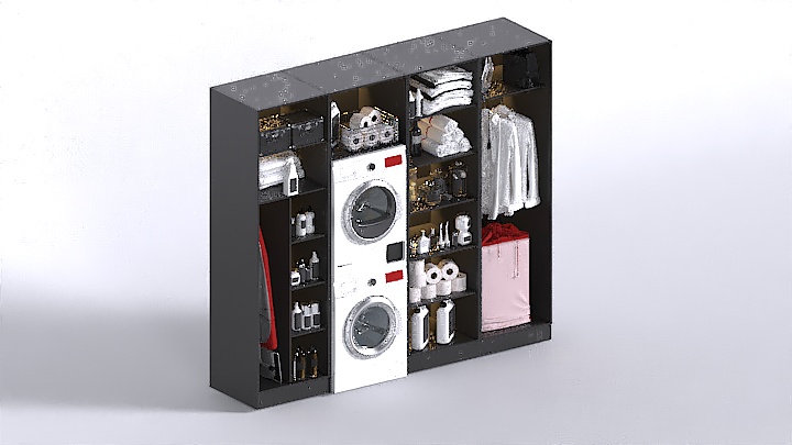 渲染模型_储物柜008