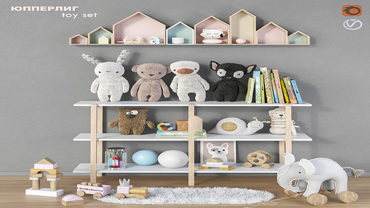 渲染模型_儿童家具006