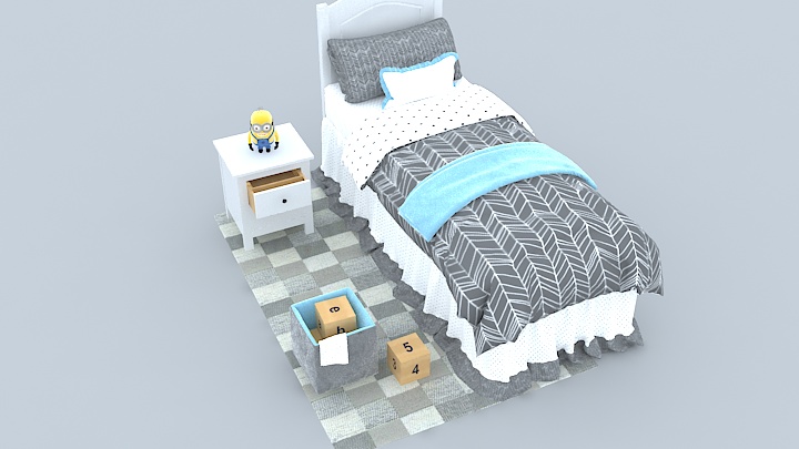 渲染模型_儿童家具018