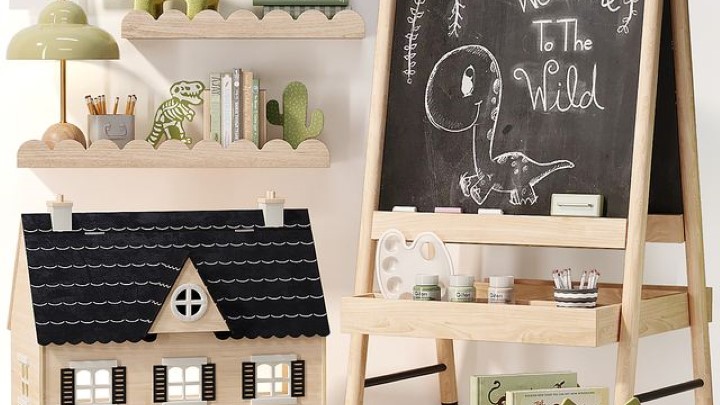 渲染模型_儿童房装饰006