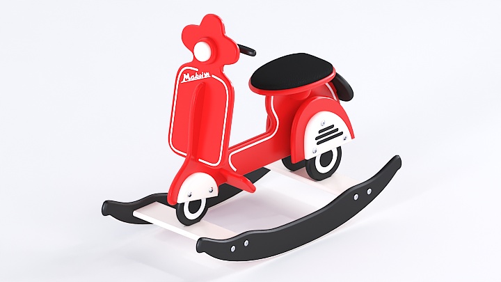 渲染模型_儿童木马001