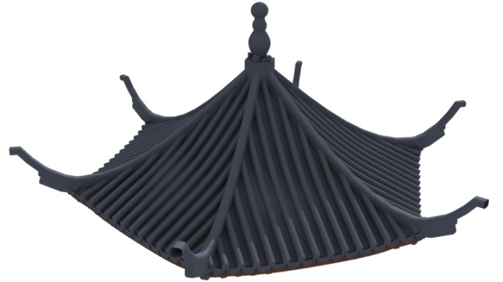 渲染模型_六角顶001