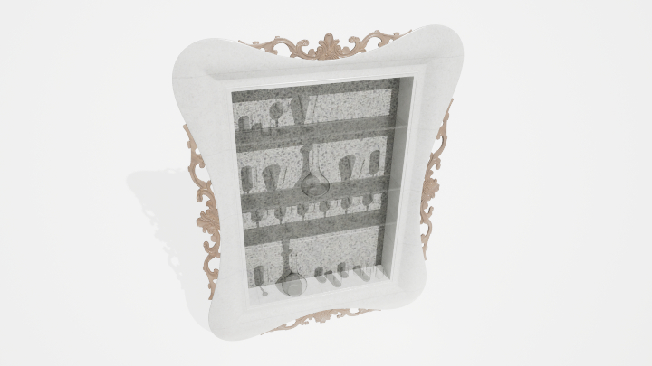 渲染模型_内嵌杯柜001