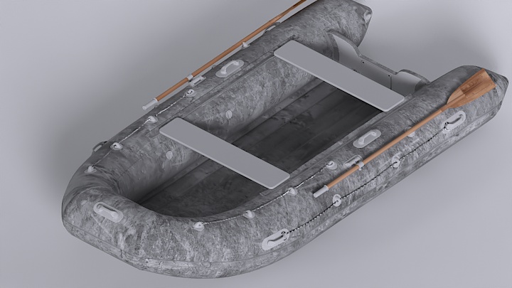 渲染模型_划艇002