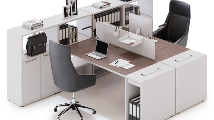 渲染模型_办公桌033