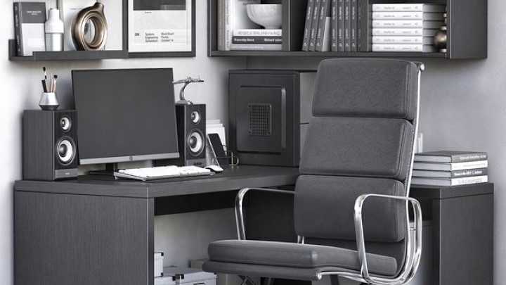 渲染模型_办公桌034