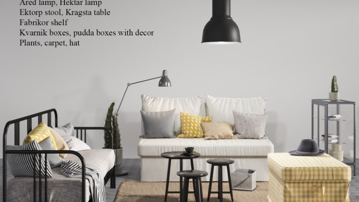 渲染模型_卓椅007