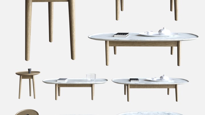 渲染模型_卓椅009