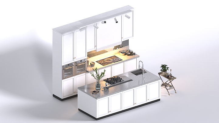 渲染模型_厨房091