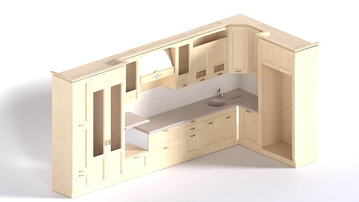 渲染模型_厨房095