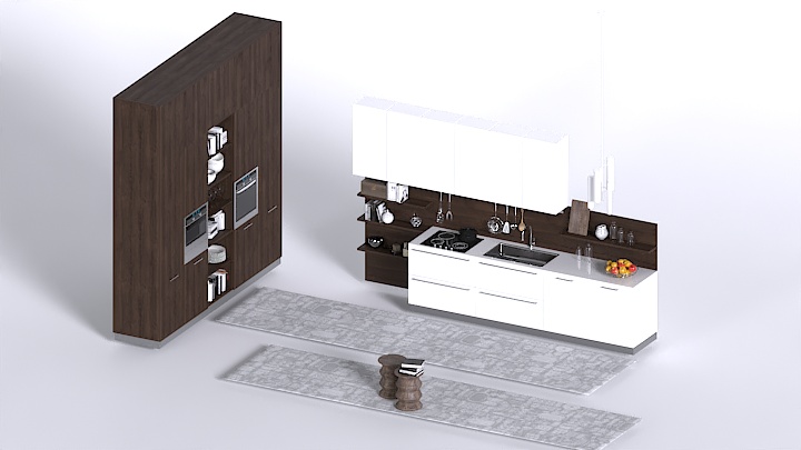 渲染模型_厨房098