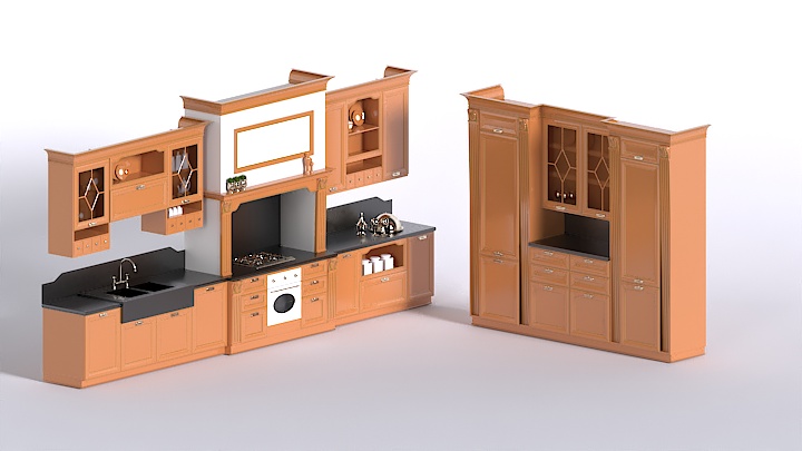 渲染模型_厨房100