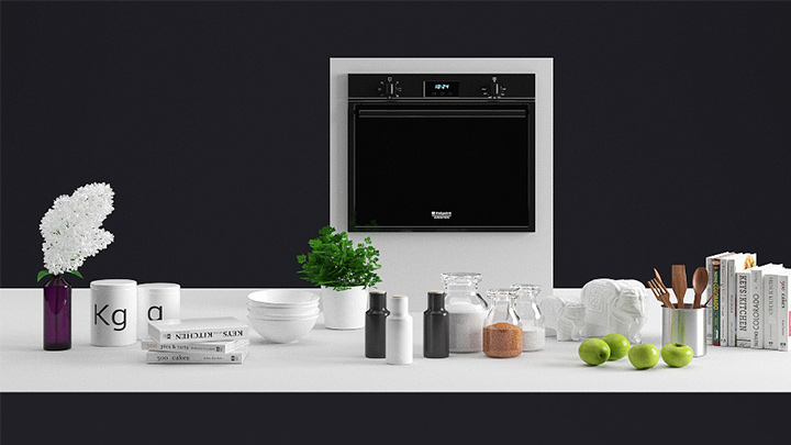 渲染模型_厨房装饰002