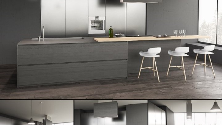 渲染模型_厨房软装006