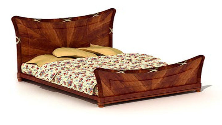 渲染模型_双人床007