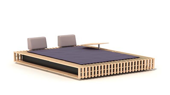 渲染模型_双人床078