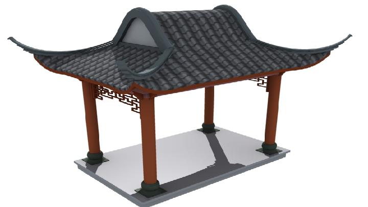 渲染模型_古亭001