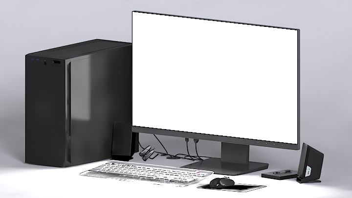 渲染模型_台式电脑001