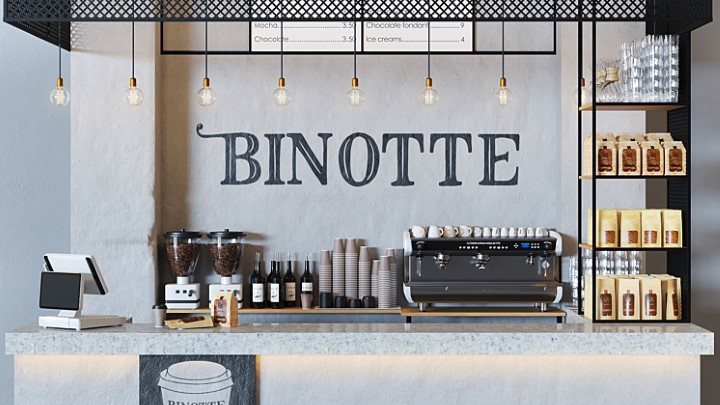 渲染模型_咖啡柜台001