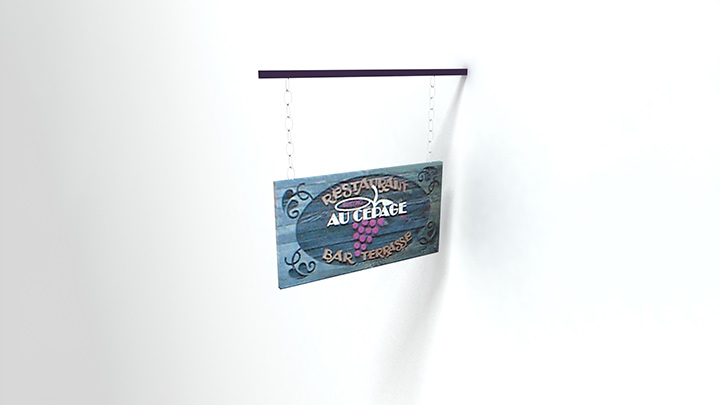 渲染模型_商业标牌081