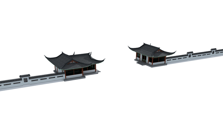 渲染模型_围墙025