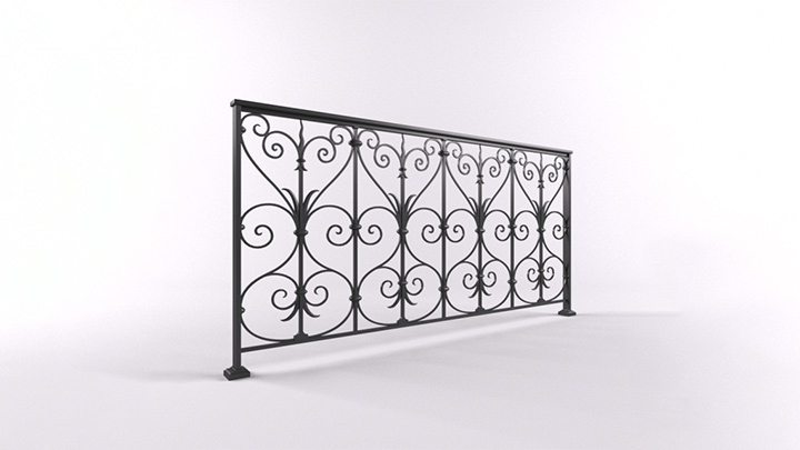 渲染模型_围栏006