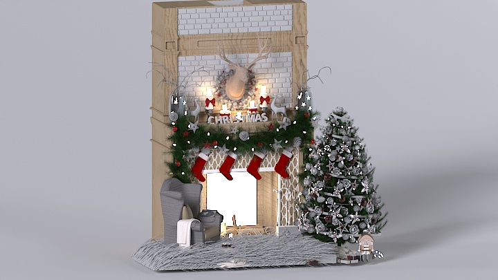 渲染模型_圣诞装饰003