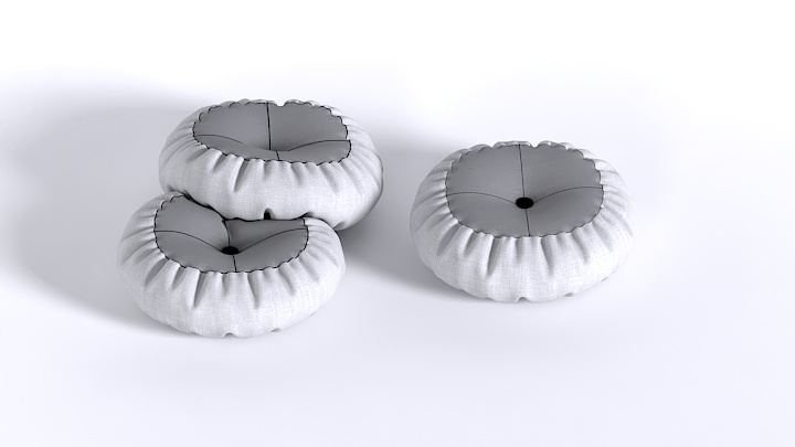 渲染模型_坐垫018