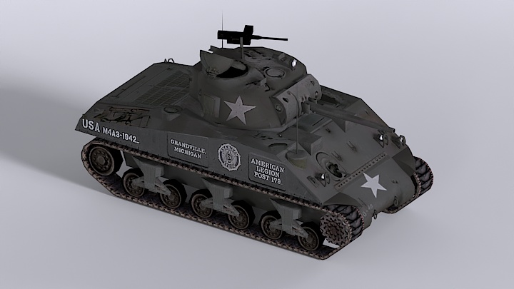 渲染模型_坦克003