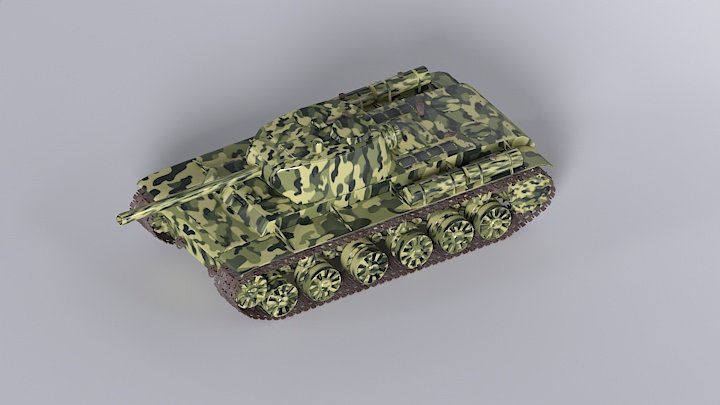 渲染模型_坦克006