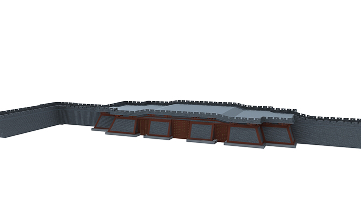 渲染模型_城墙001