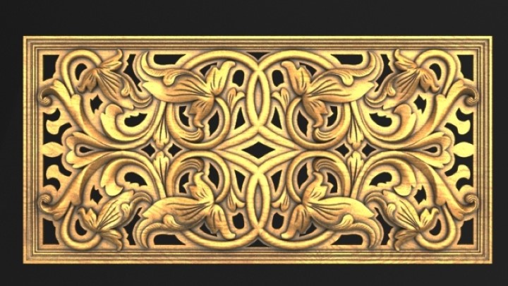 渲染模型_墙面装饰049