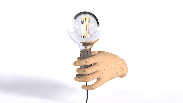 渲染模型_壁灯艺术品001