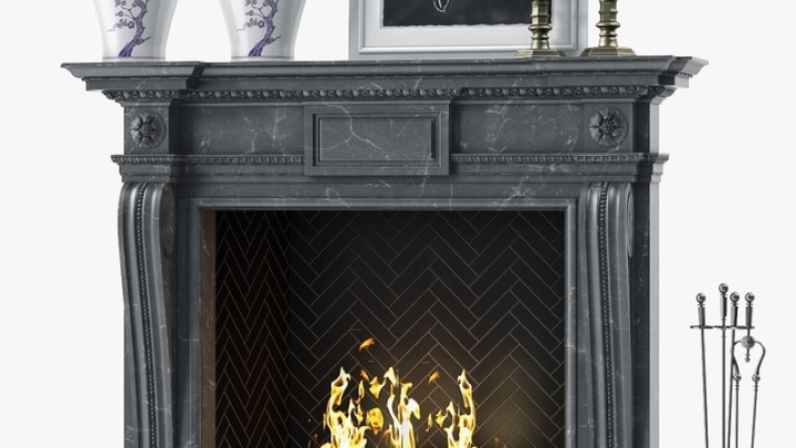 渲染模型_壁炉053