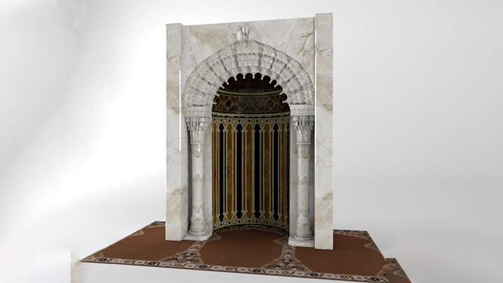 渲染模型_大理石城门001