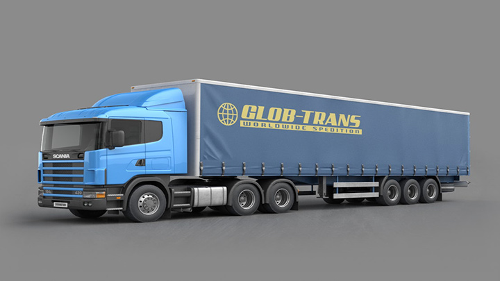 渲染模型_大货车001