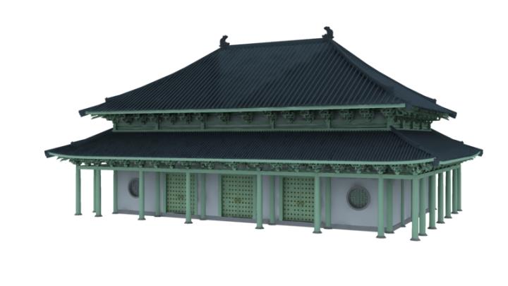 渲染模型_大雄宝殿001